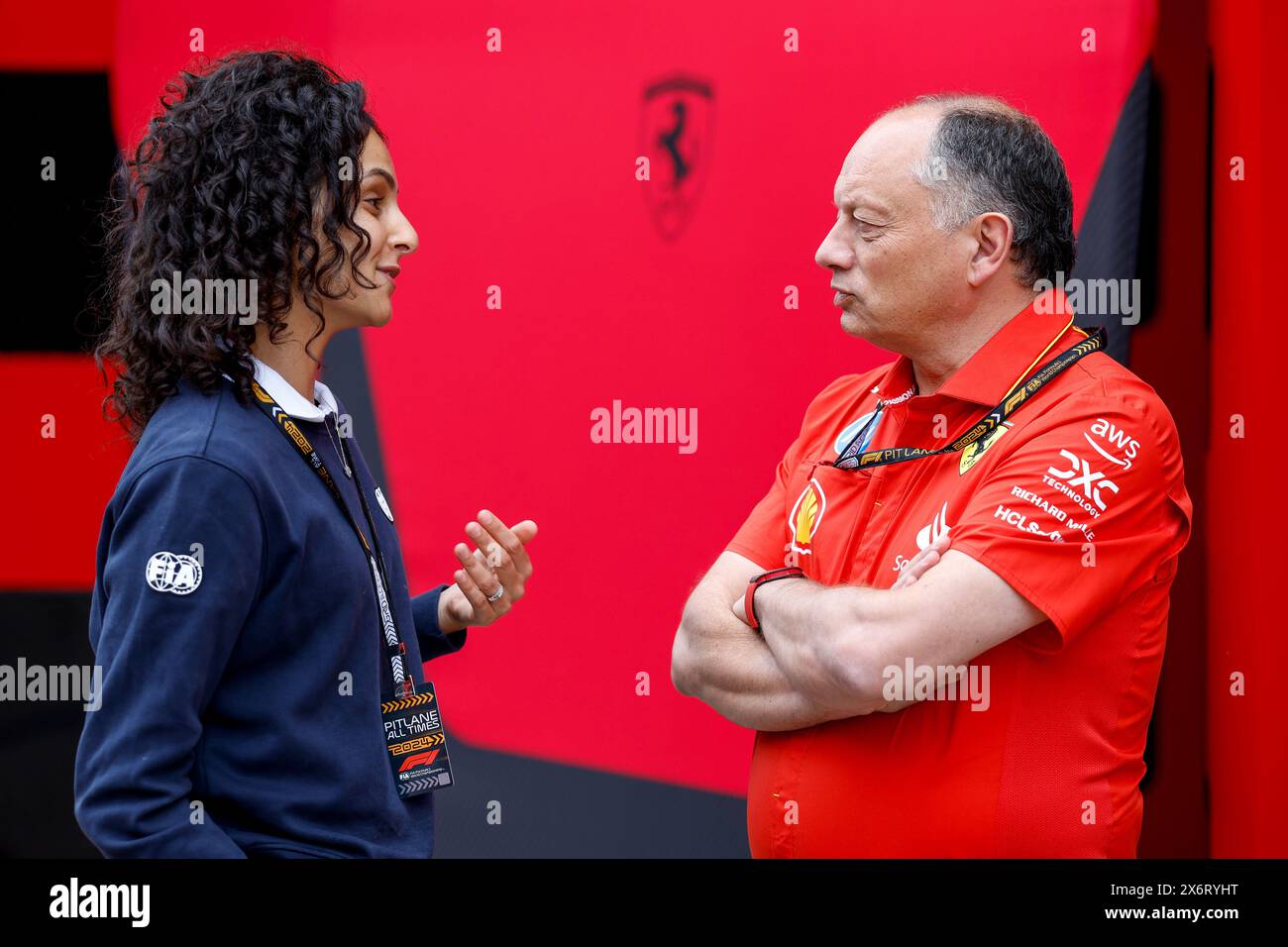 Imola, Italie. Mai 2024. VASSEUR Frédéric (fra), Teamleiter und General Manager der Scuderia Ferrari, Porträt während der Formel 1 MSC Cruises Gran Premio del Made in Italy e Dell'Emilia-Romagne 2024, 7. Runde der Formel-1-Weltmeisterschaft 2024 vom 17. Bis 19. Mai 2024 auf dem Autodromo Enzo e Dino Ferrari, in Imola, Italien - Foto DPPI Credit: DPPI Media/Alamy Live News Stockfoto
