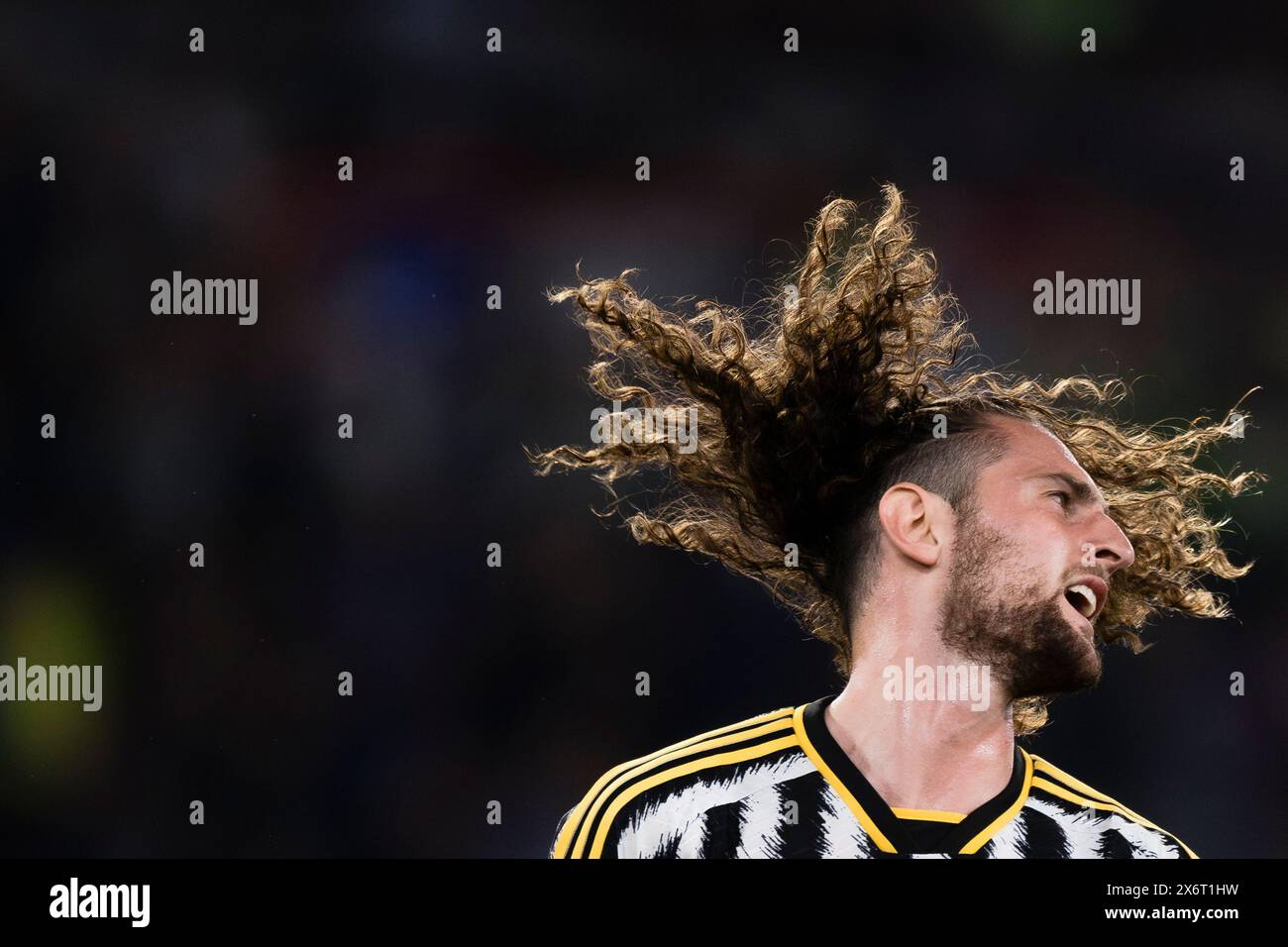 Rom, Italien. 15. Mai 2024. Adrien Rabiot von Juventus FC reagiert auf das Finale der Coppa Italia Atalanta BC und Juventus FC. Quelle: Nicolò Campo/Alamy Live News Stockfoto