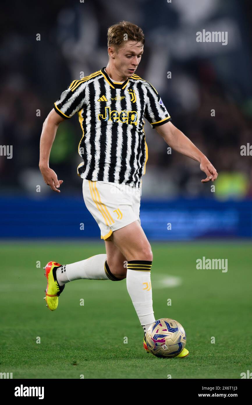 Rom, Italien. 15. Mai 2024. Hans Nicolussi Caviglia vom FC Juventus in Aktion während des Finalspiels von Coppa Italia Atalanta BC und Juventus FC. Quelle: Nicolò Campo/Alamy Live News Stockfoto