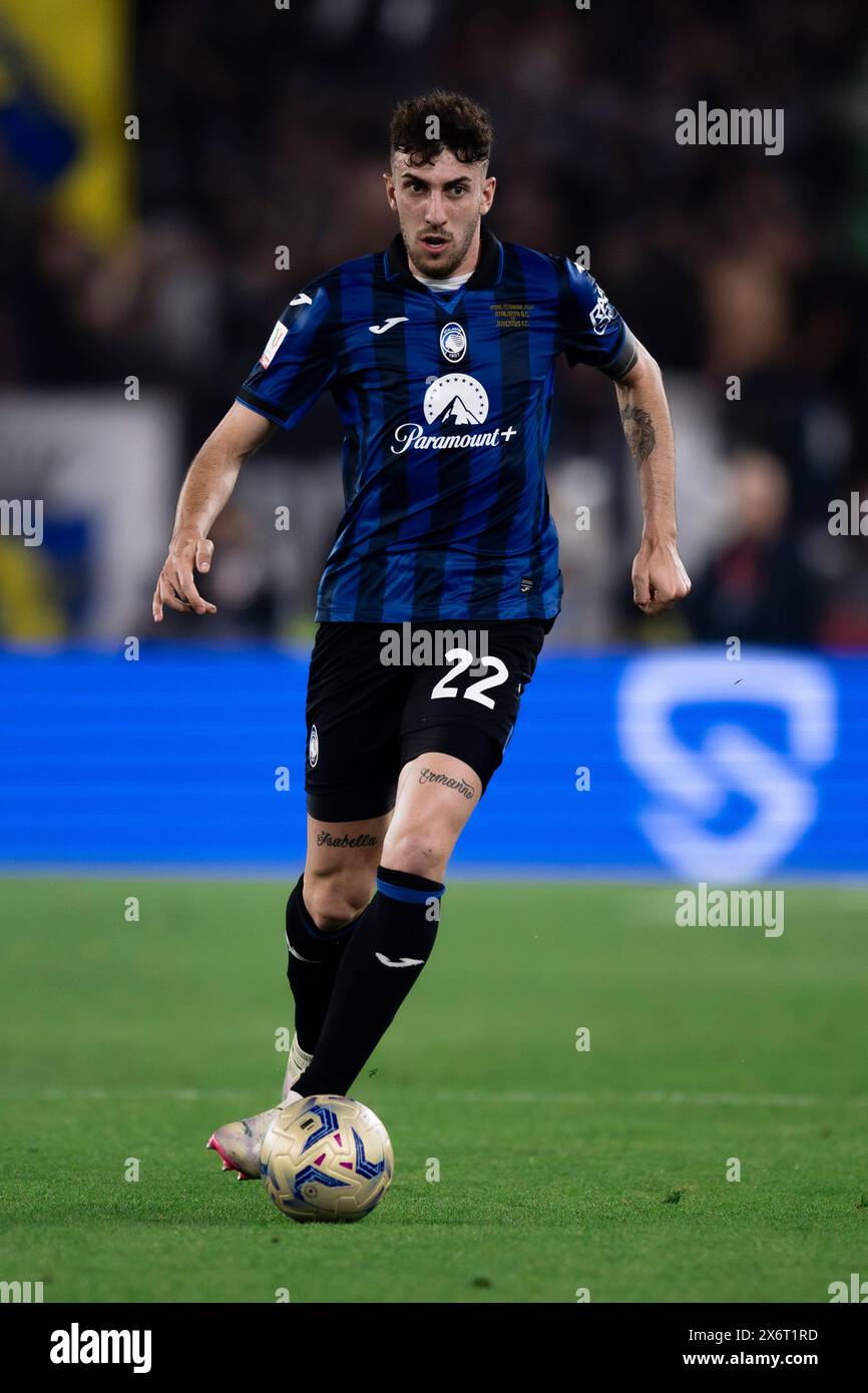 Rom, Italien. 15. Mai 2024. Matteo Ruggeri von Atalanta BC in Aktion während des Finalspiels von Coppa Italia Atalanta BC und Juventus FC. Quelle: Nicolò Campo/Alamy Live News Stockfoto