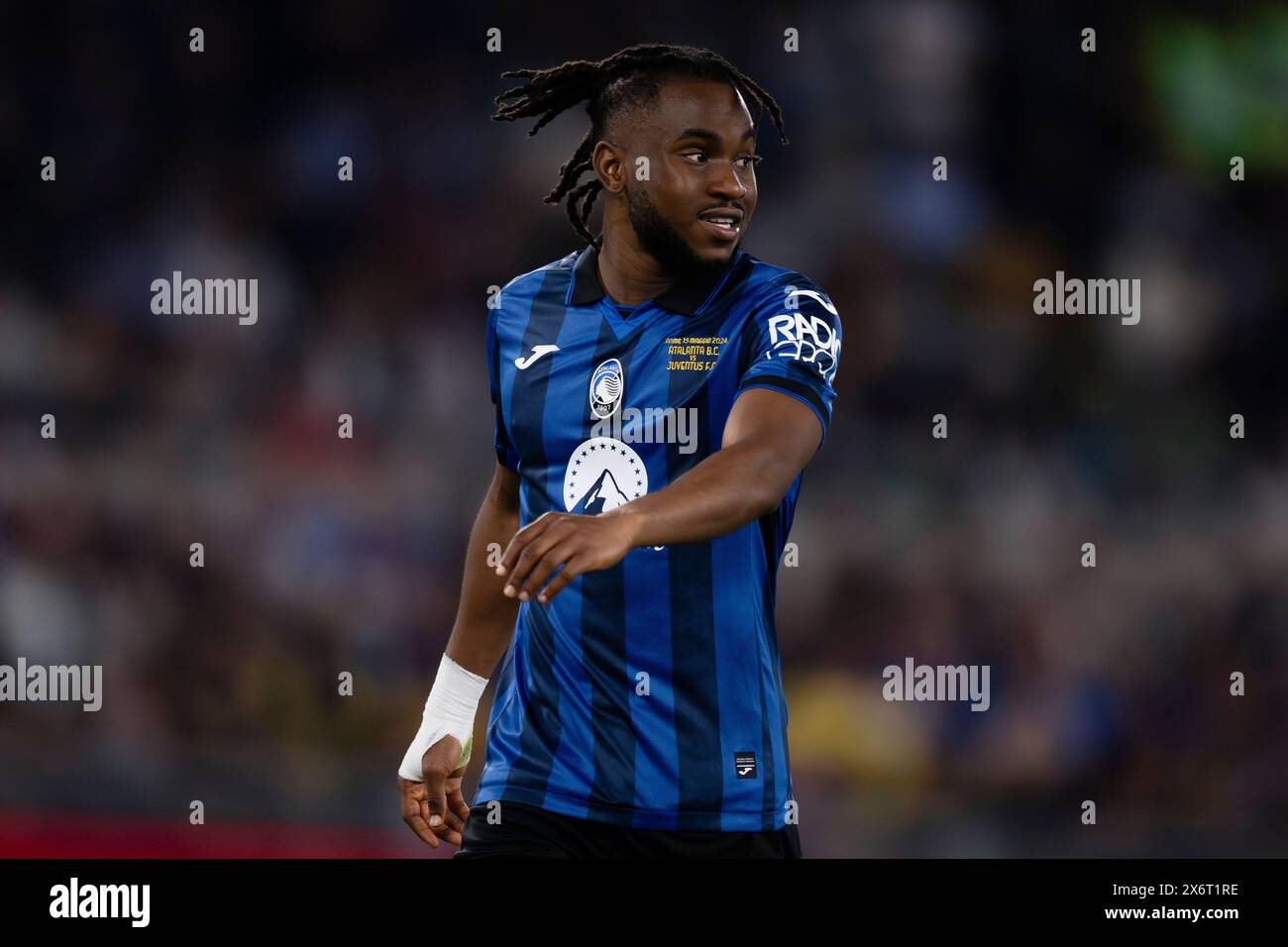 Rom, Italien. 15. Mai 2024. Ademola Lookman von Atalanta BC sieht beim Finale des Coppa Italia Fußball-Spiels Atalanta BC und Juventus FC an. Quelle: Nicolò Campo/Alamy Live News Stockfoto