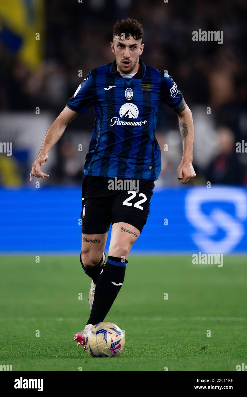 Rom, Italien. 15. Mai 2024. Matteo Ruggeri von Atalanta BC in Aktion während des Finalspiels von Coppa Italia Atalanta BC und Juventus FC. Quelle: Nicolò Campo/Alamy Live News Stockfoto