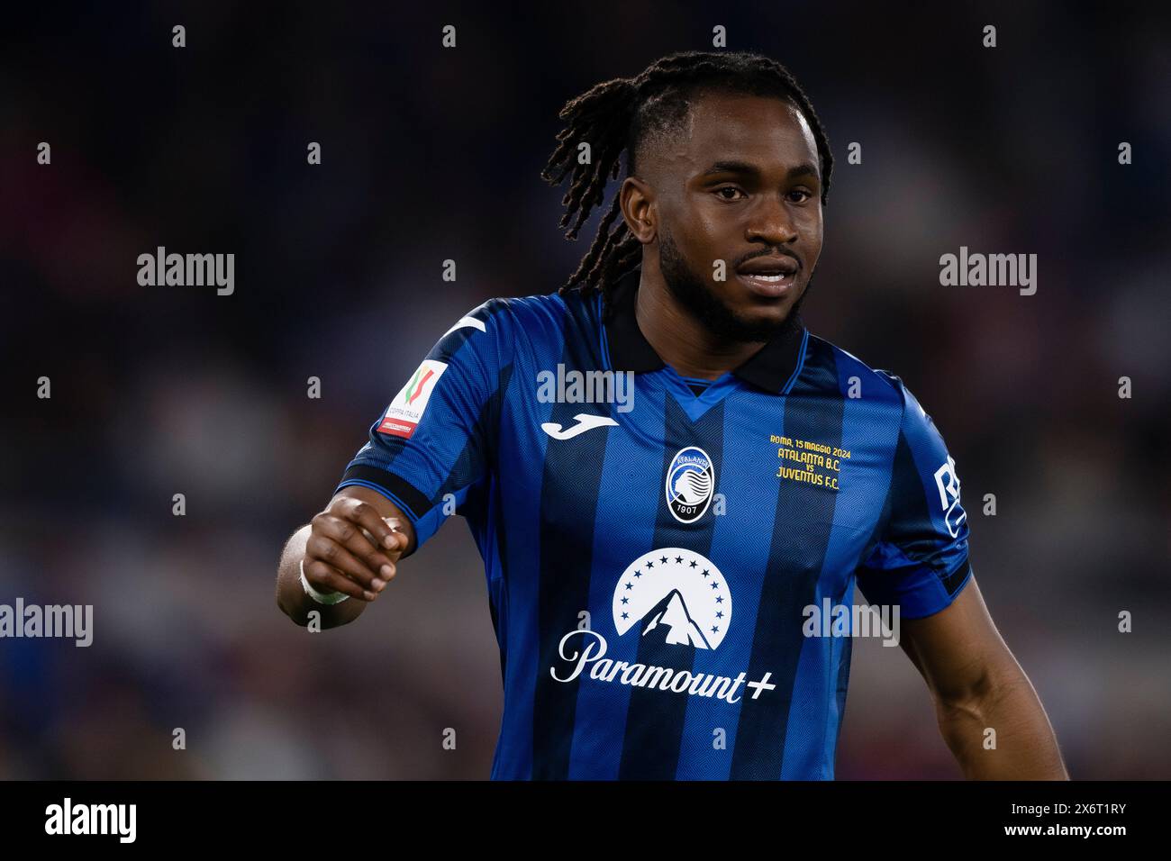 Rom, Italien. 15. Mai 2024. Ademola Lookman von Atalanta BC sieht beim Finale des Coppa Italia Fußball-Spiels Atalanta BC und Juventus FC an. Quelle: Nicolò Campo/Alamy Live News Stockfoto