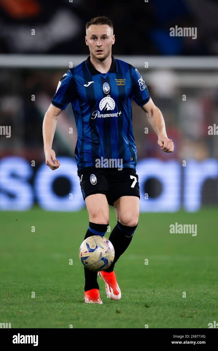 Rom, Italien. 15. Mai 2024. Teun Koopmeiners von Atalanta BC in Aktion während des Finalspiels von Coppa Italia Atalanta BC und Juventus FC. Quelle: Nicolò Campo/Alamy Live News Stockfoto