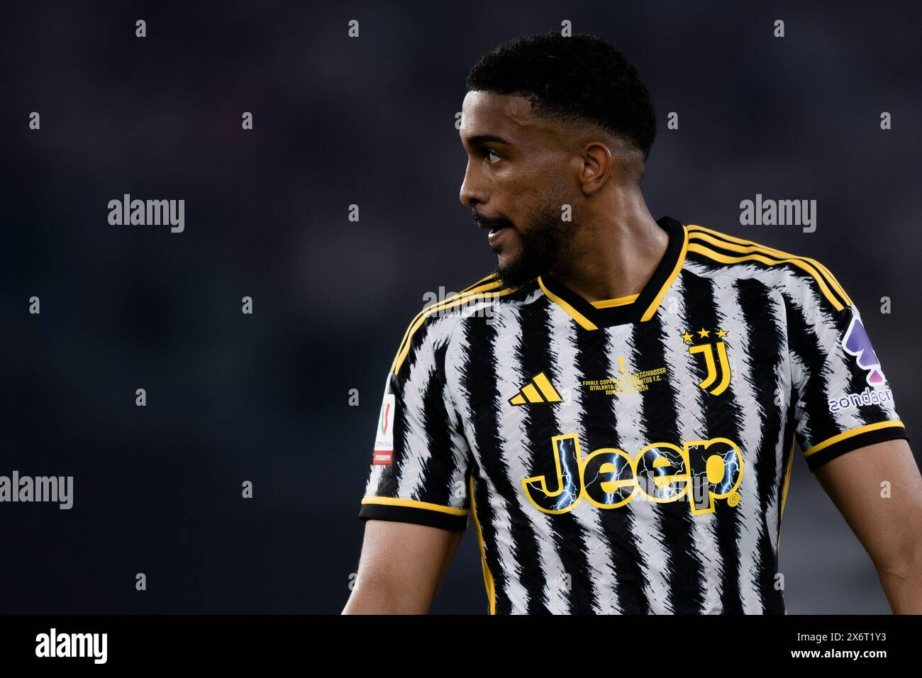 Rom, Italien. 15. Mai 2024. Gleison Bremer von Juventus FC sieht beim Finale der Coppa Italia Atalanta BC und Juventus FC an. Quelle: Nicolò Campo/Alamy Live News Stockfoto