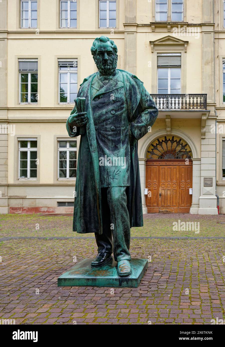 Statue von Robert Wilhelm Bunsen, Chemiker, Heidelberg, Baden-Württemberg, Deutschland Stockfoto