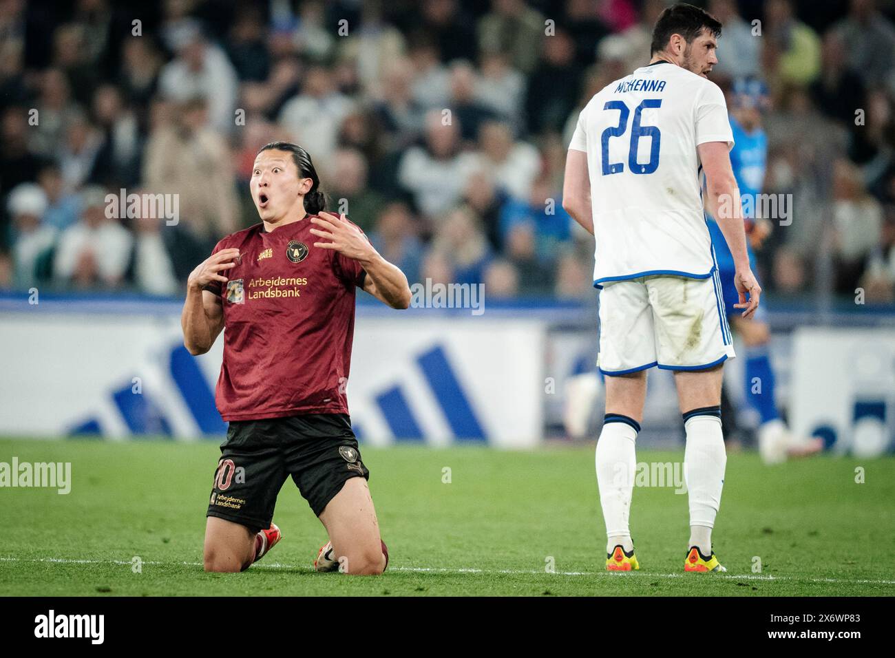 Dänemark. Mai 2024. FC Midtjylland Cho GUE-sang während des 3F Superliga-Spiels zwischen dem FC Kopenhagen und dem FC Midtjylland in Parken in Kopenhagen am Donnerstag, den 16. Mai 2024. (Foto: Mads Claus Rasmussen/Ritzau Scanpix) Credit: Ritzau/Alamy Live News Stockfoto