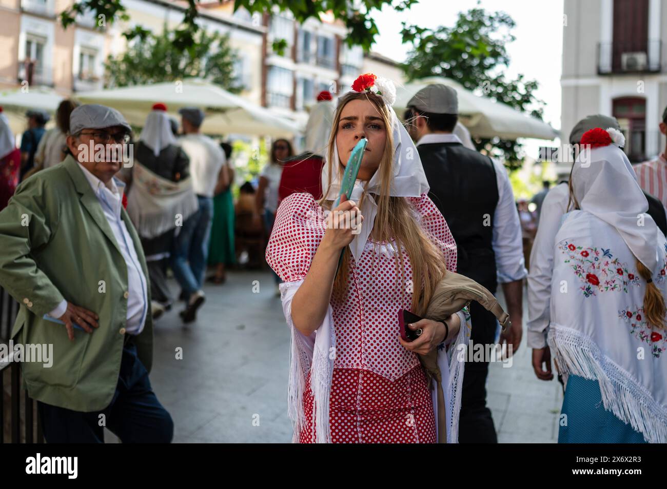 Die Straßen Madrids während der Festlichkeiten von San Isidro Stockfoto