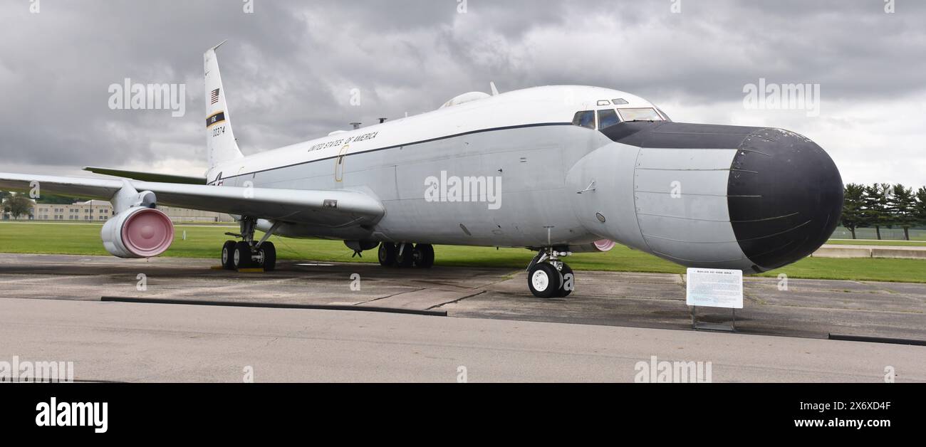 Das Apollo Range Instrumentation Aircraft (ARIA) der NASA, das im Rahmen des Apollo Space Program eingesetzt wurde und auf dem C-135-Flugzeug basierte. Stockfoto