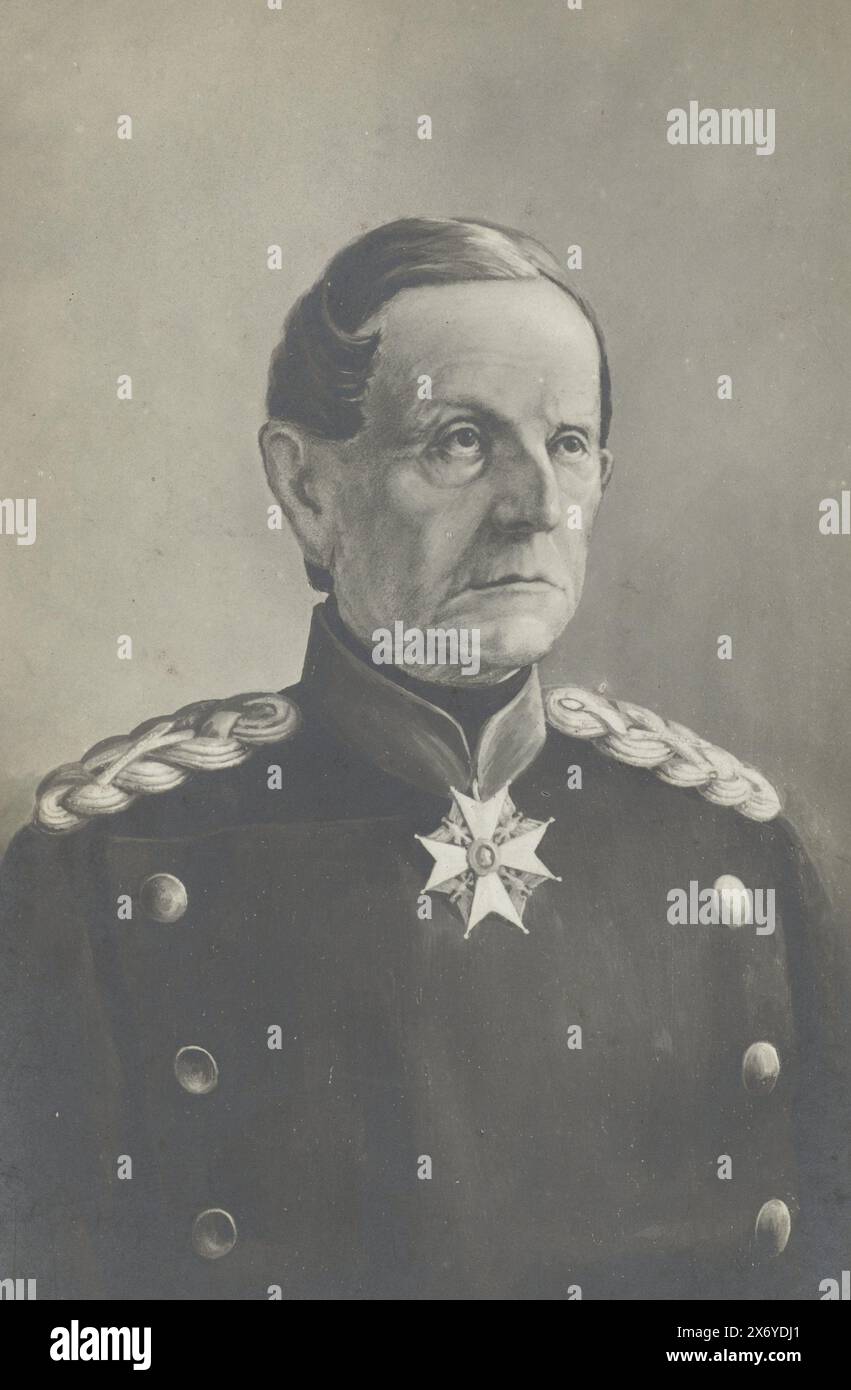 Porträt des Generalfeldmarschalls Helmuth von Moltke, Hellmuth von Moltke (Titel über Objekt), Fotografie, anonym, unbekannt, 1880 - 1940, fotografischer Träger, Gelatinedruck, Höhe, 140 mm x Breite, 89 mm Stockfoto