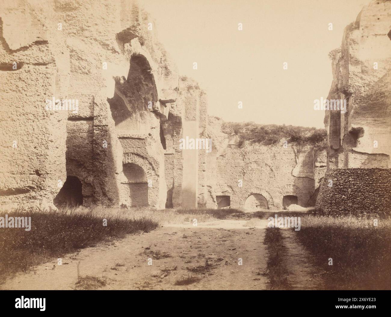 Caracalla-Bäder in Rom, Italien, Foto, anonym, Rom, 1851 - 1900, Karton, Albumendruck, Höhe, 243 mm x Breite, 333 mm Stockfoto