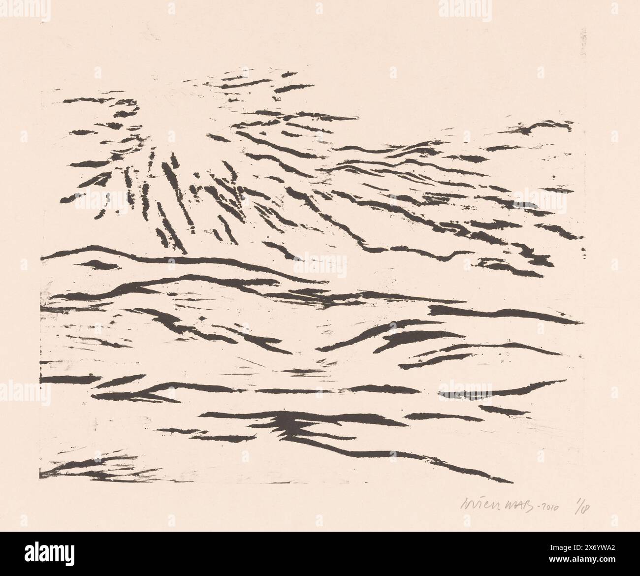 Dünenlandschaft, Druck, Druckerei: Dirck NAB, (signiert vom Künstler), Niederlande, 2010, Papier, Höhe, 401 mm x Breite, 482 mm Stockfoto