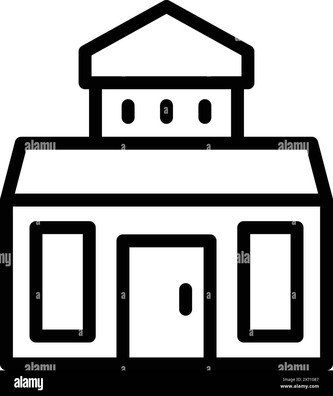 Brüsseler Haus Icon Umrissvektor. Traditionelle Architektur. Belgische Stadtattraktion Stock Vektor