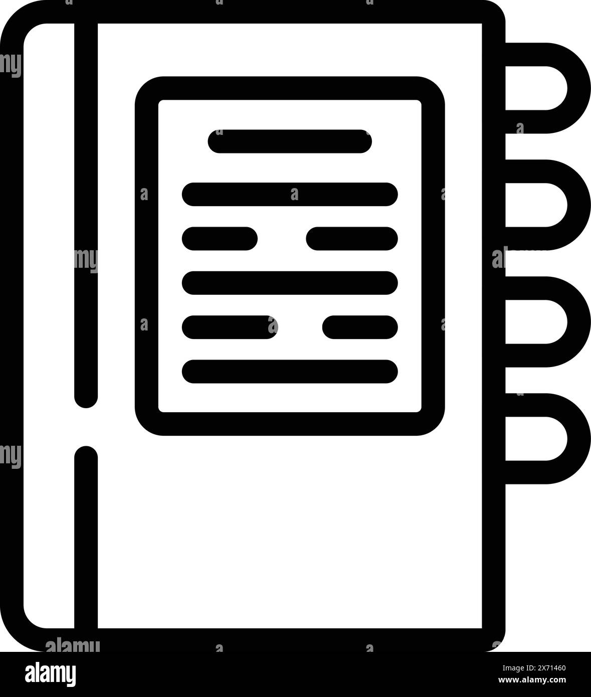 Support-Dokumentationssymbol-Konturvektor. FAQ-Informationen. Feedback zur Problemlösung Stock Vektor