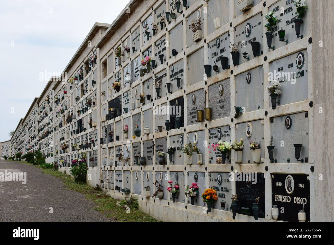 Historische Nekropole und Monumentalfriedhof von Bonaria, Cagliari, Sardinien, Italien Stockfoto