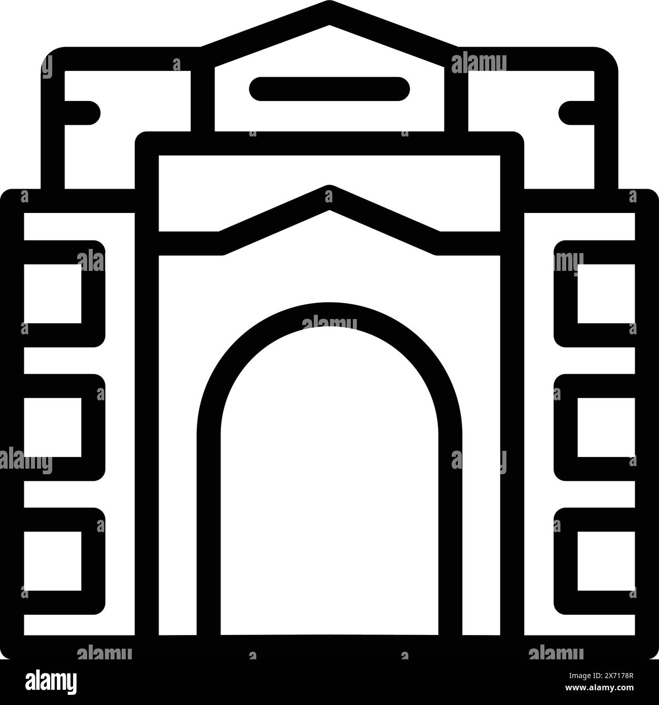 Sankt Petersburg Architektur Ikone Umrissvektor. Kaiserpalast. Städtischer touristischer Bau Stock Vektor