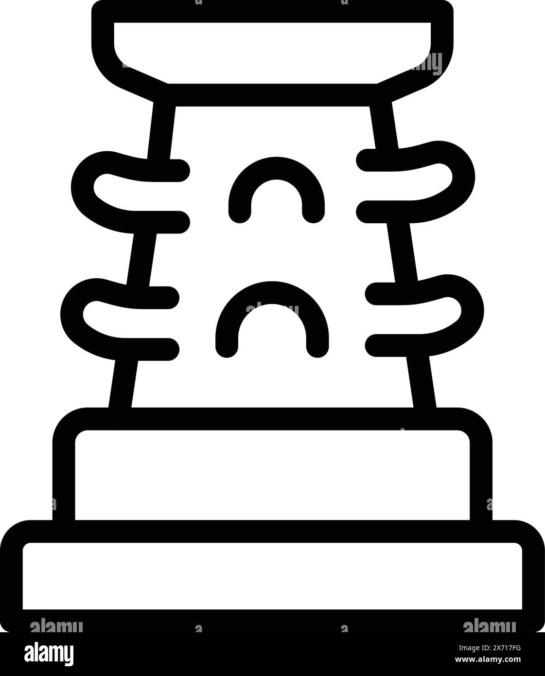 Sankt Petersburg Sehenswürdigkeit Symbol Umrissvektor. Berühmtes Stadterbe. Bau eines kulturellen Wahrzeichens Stock Vektor