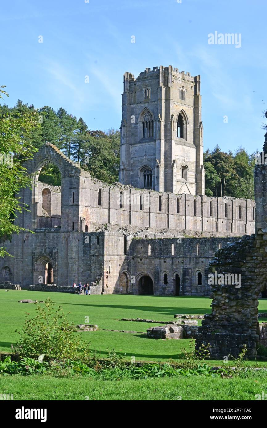 Fountains Abbey und Studley Royal Water Garden, Aldfield, Ripon, North Yorkshire, England, UK Stockfoto