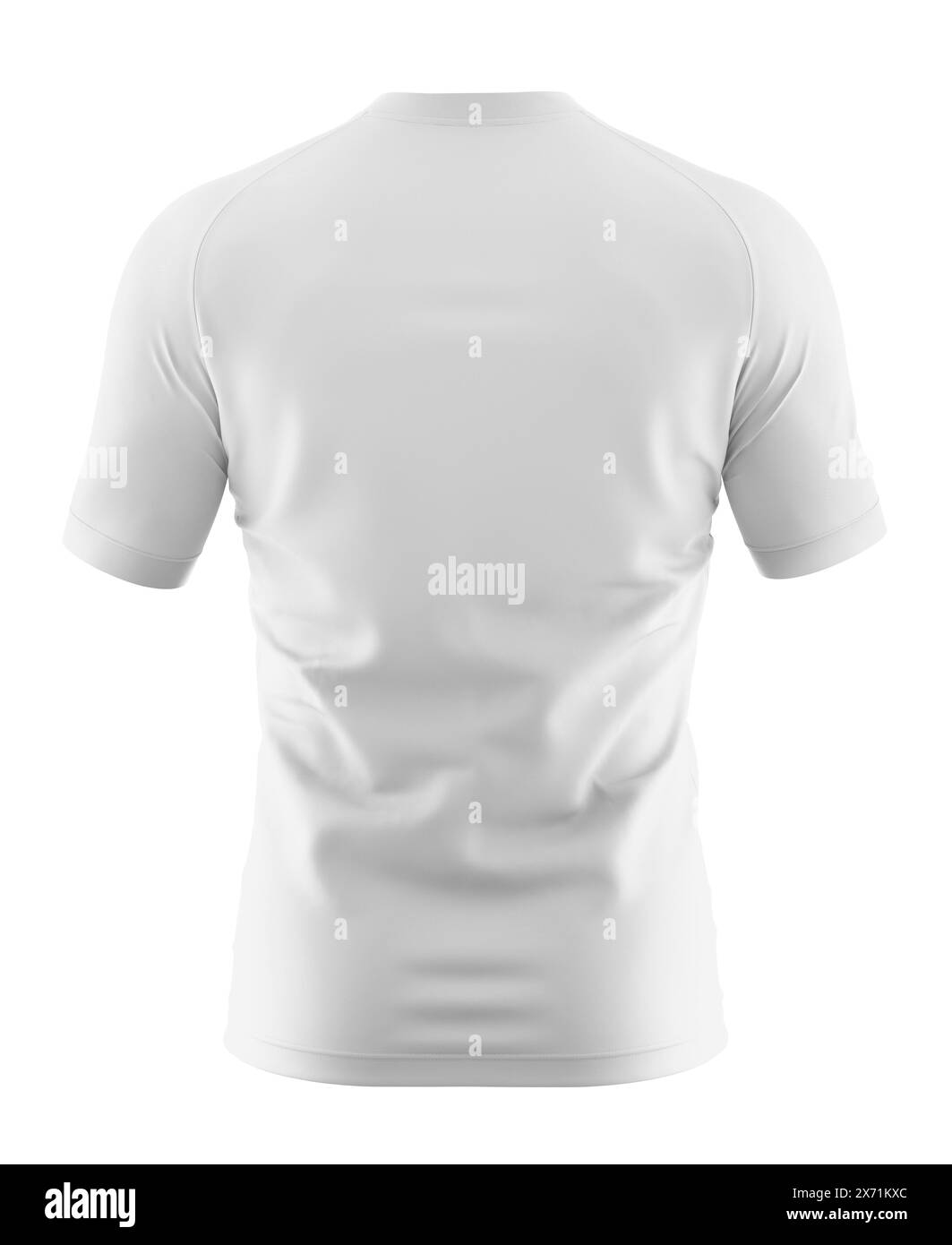 Herren-T-Shirt Mockup: 3D-Rendering auf isoliertem Hintergrund. Stockfoto