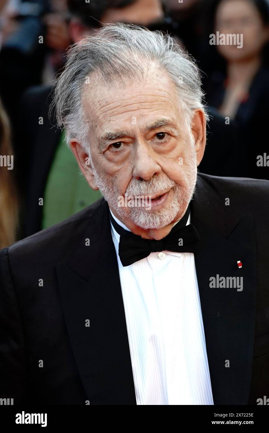 Cannes, Frankreich. Mai 2024. Francis Ford Coppola besucht Megalopolis Screening Red Carpet beim 77. Filmfestival in Cannes am 16. Mai 2024 im Palais des Festivals Stockfoto