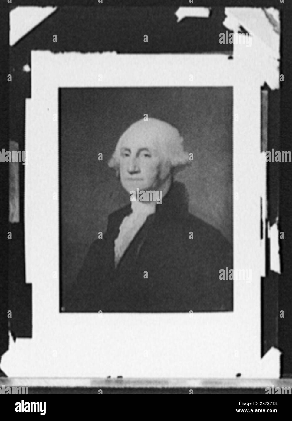 George Washington. Carroll Portrait, Titel aus negativ D416-441., Fotografie eines Gemäldes von Gilbert Stuart im Metropolitan Museum of Art., No. Detroit Publishing Co. No., Gift; State Historical Society of Colorado; 1949, Washington, George, 1732-1799. Stockfoto