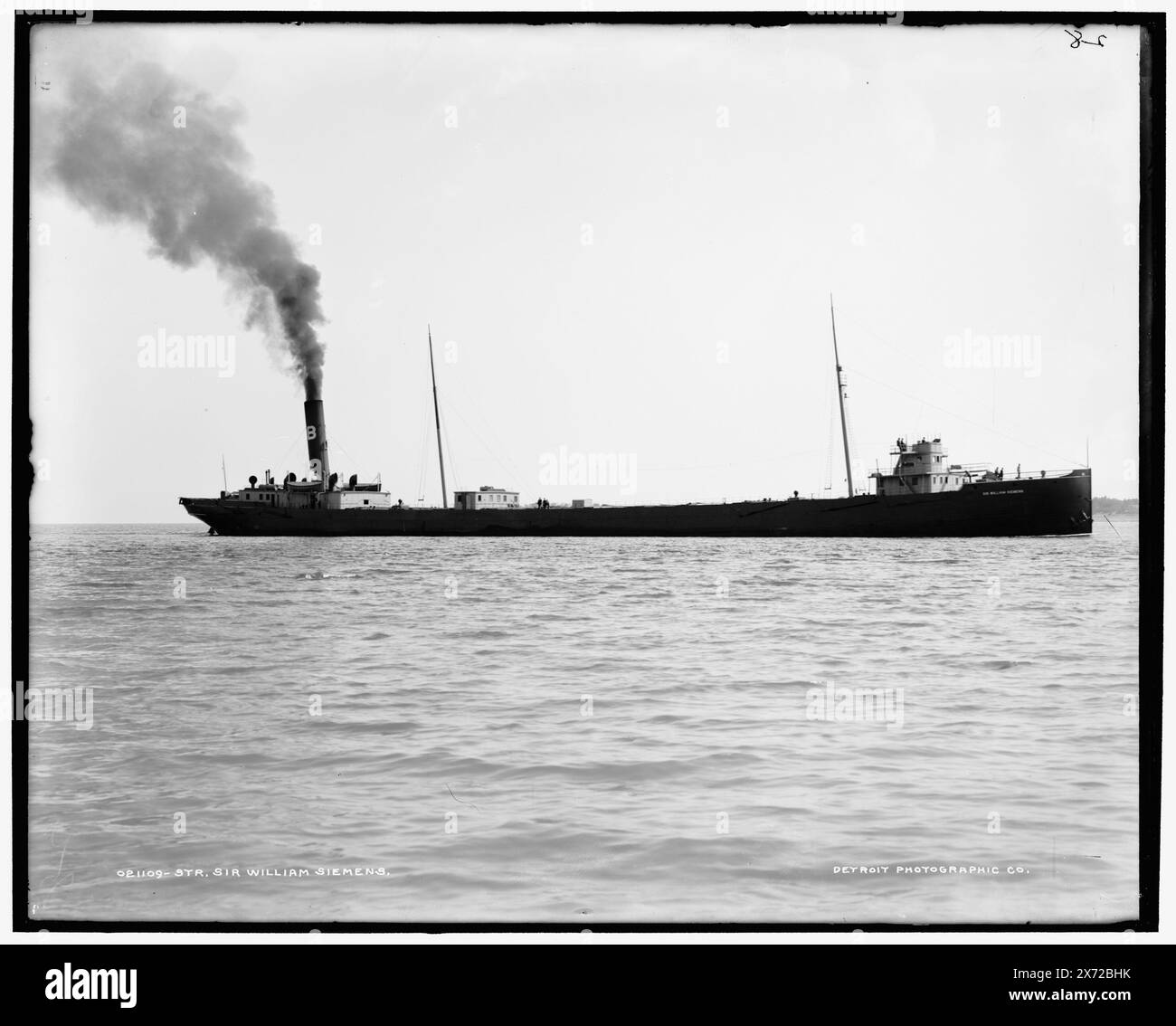 Str. Sir William Siemens, Date Based on Detroit, Catalogue J (1901)., '28' on negative., Detroit Publishing Co. No. 021109., Geschenk; State Historical Society of Colorado; 1949, Sir William Siemens (Fraghter), Frachtschiffe. Stockfoto