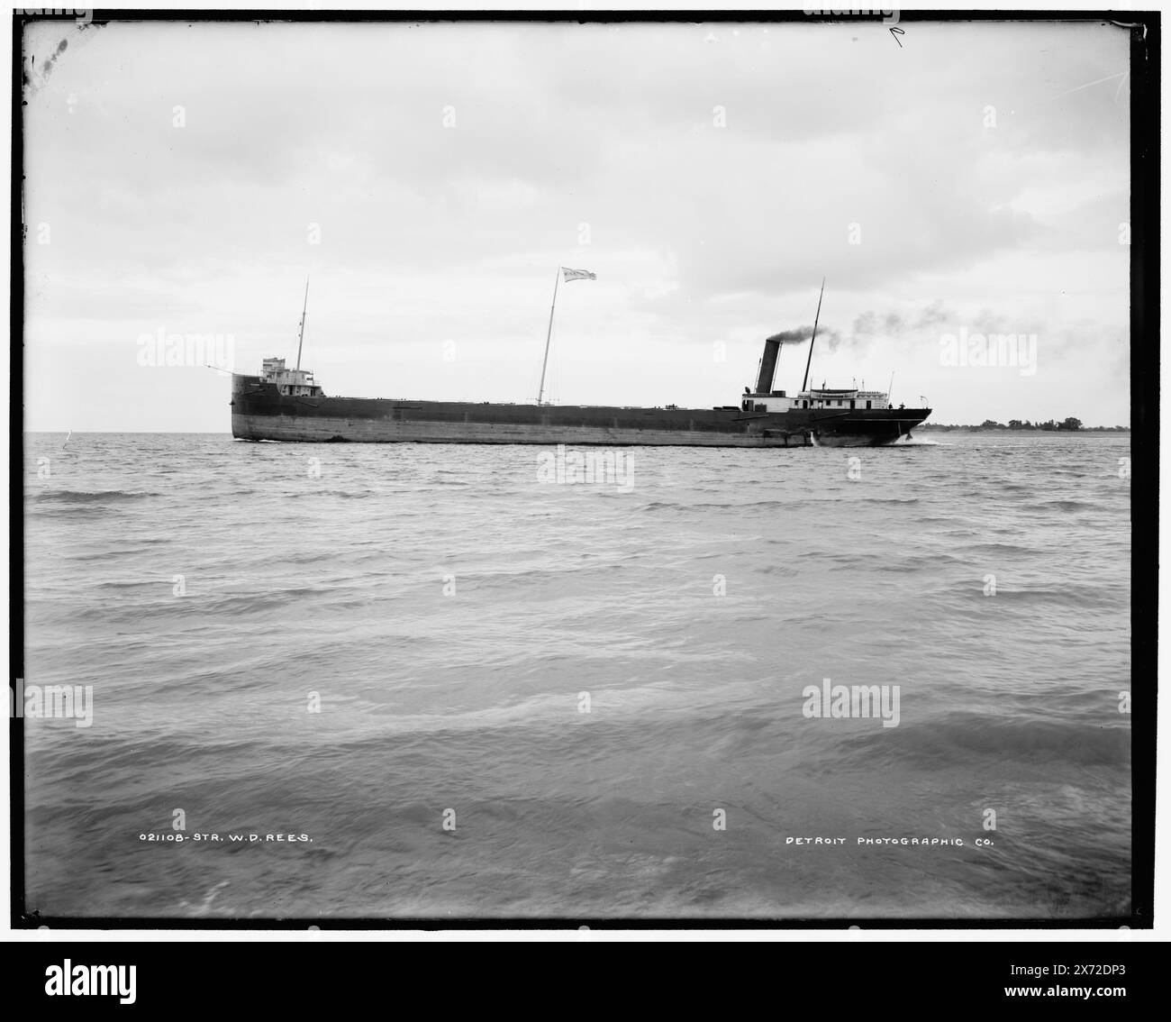 Str. W.D. Rees, Date Based on Detroit, Catalogue J (1901)., '9' on negative., Detroit Publishing Co.-Nr. 021108., Geschenk; State Historical Society of Colorado; 1949, W.D. Rees (Frachter), Frachtschiffe. Stockfoto