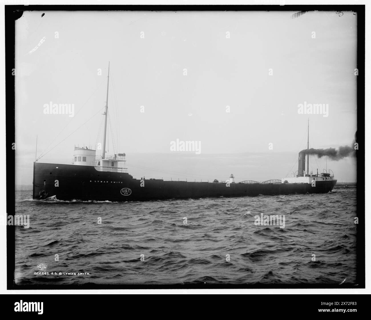 S.S. B. Lyman Smith, Detroit Publishing Co.-Nr. 022545., Geschenk; State Historical Society of Colorado; 1949, B. Lyman Smith (Fraghter), Frachtschiffe. Stockfoto