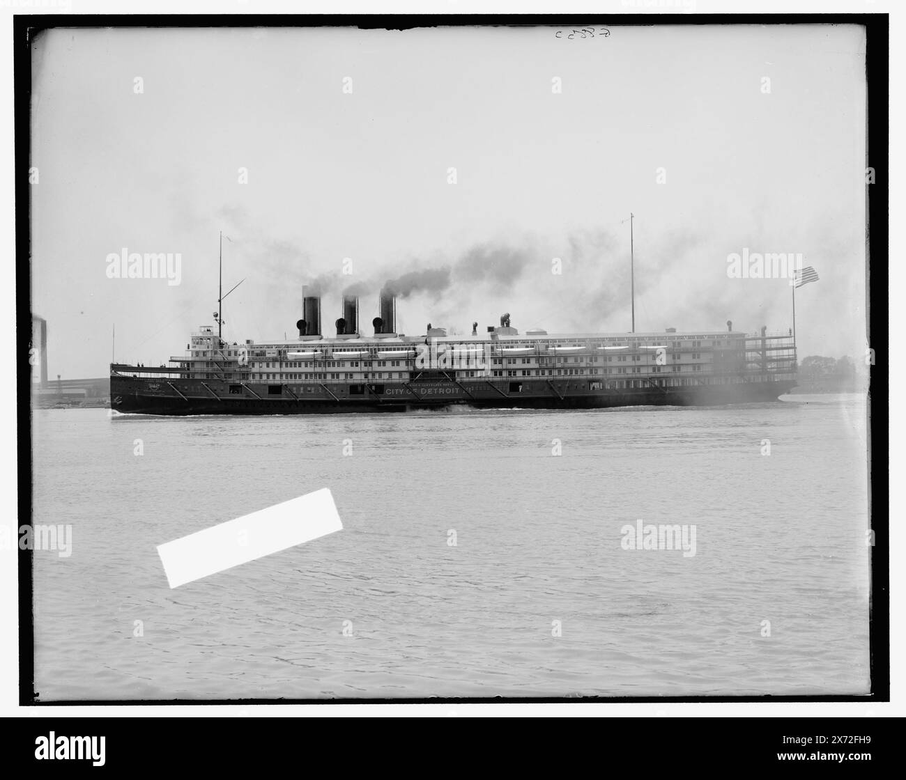 City of Detroit III, Titel aus Jacke, 'G 8860' und 'Duplikat' auf negativ. Detroit Publishing Co.-Nr. 022706., Geschenk; State Historical Society of Colorado; 1949, City of Detroit III (Steamboat), Steamboats. Stockfoto