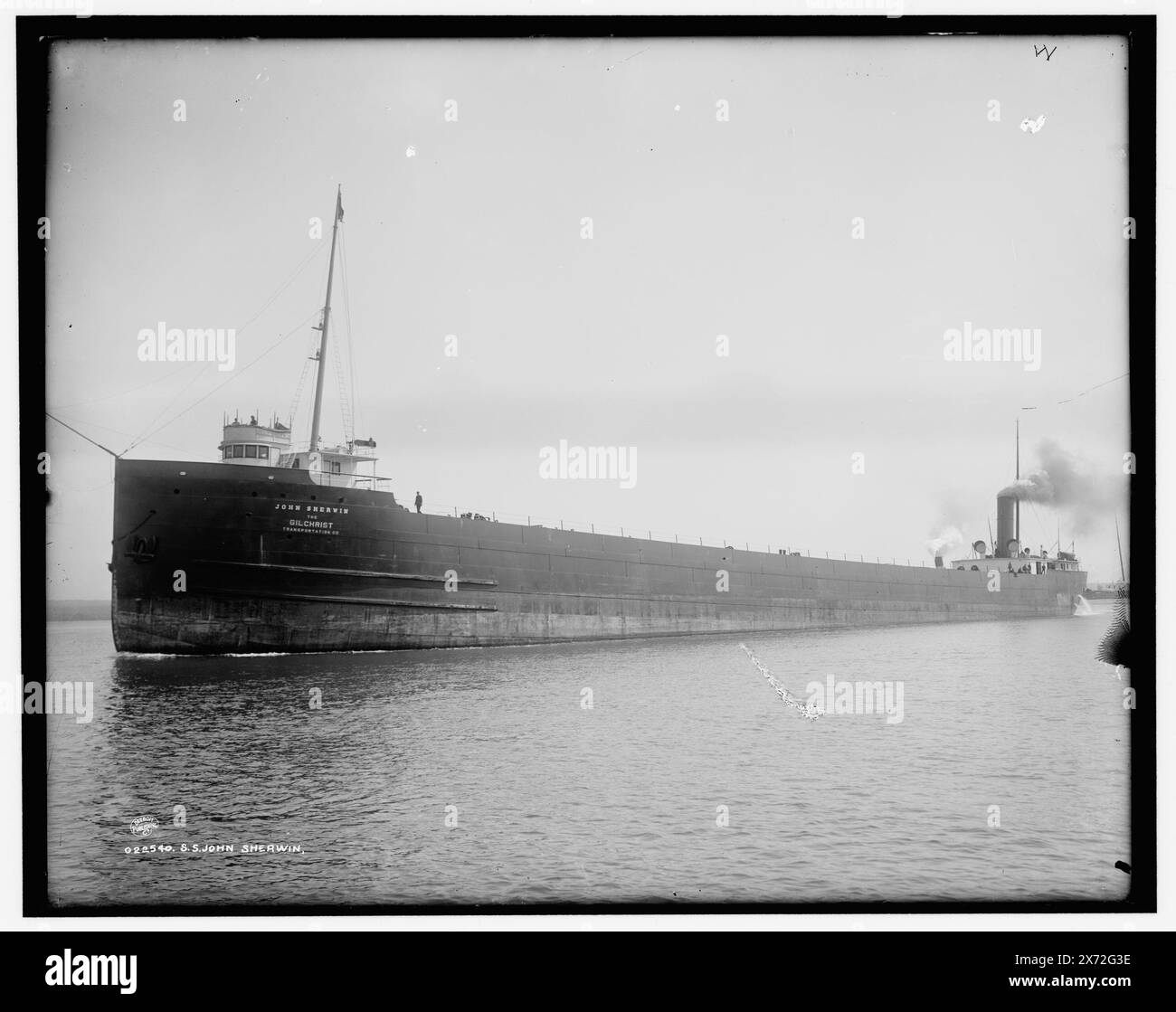 S.S. John Sherwin, Gilchrist Transportation Company, Detroit Publishing Co.-Nr. 022540., Geschenk; State Historical Society of Colorado; 1949, John Sherwin (Frachter), Frachtschiffe. Stockfoto