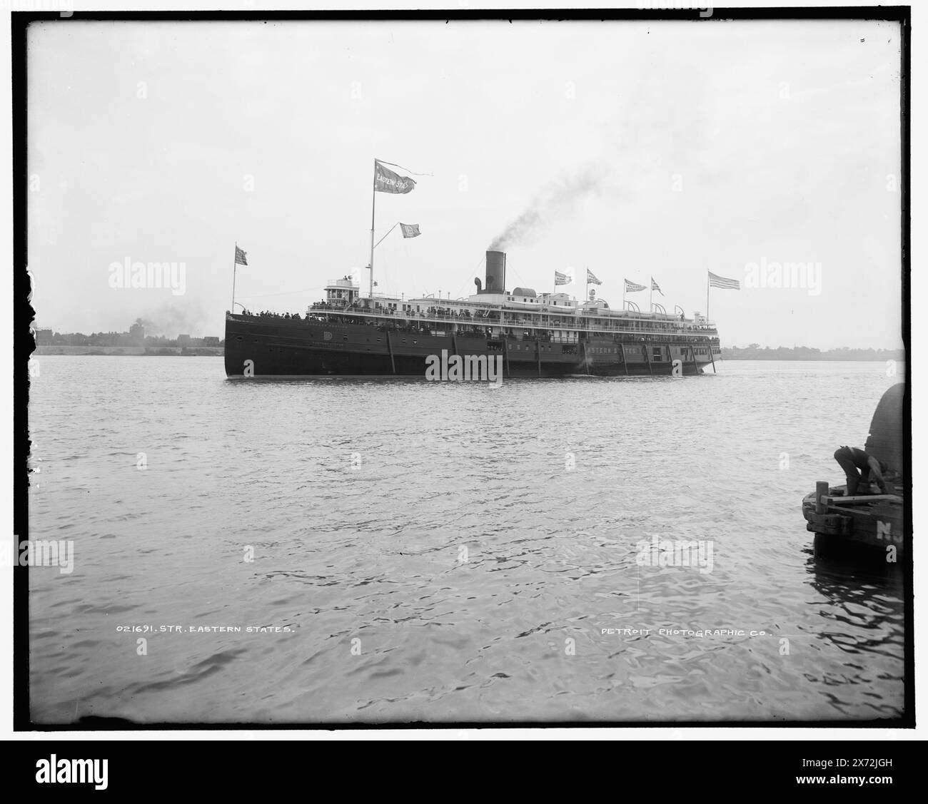 Str. Eastern States, Detroit Photographic Co. Auf negativ, Detroit Publishing Co. No 021691., Geschenk; State Historical Society of Colorado; 1949, Eastern States (Steamboat), Steamboats. Stockfoto