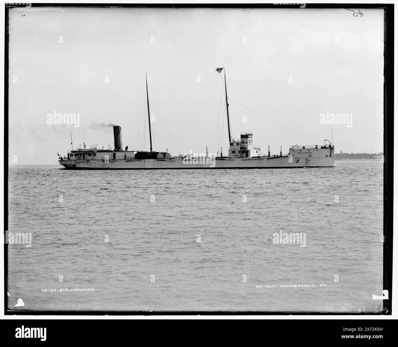 Str. Mahoning, Date Based on Detroit, Catalogue J (1901)., '45' on negative., Detroit Publishing Co.-Nr. 021105., Geschenk; State Historical Society of Colorado; 1949, Mahoning (Frachter), Frachtschiffe. Stockfoto