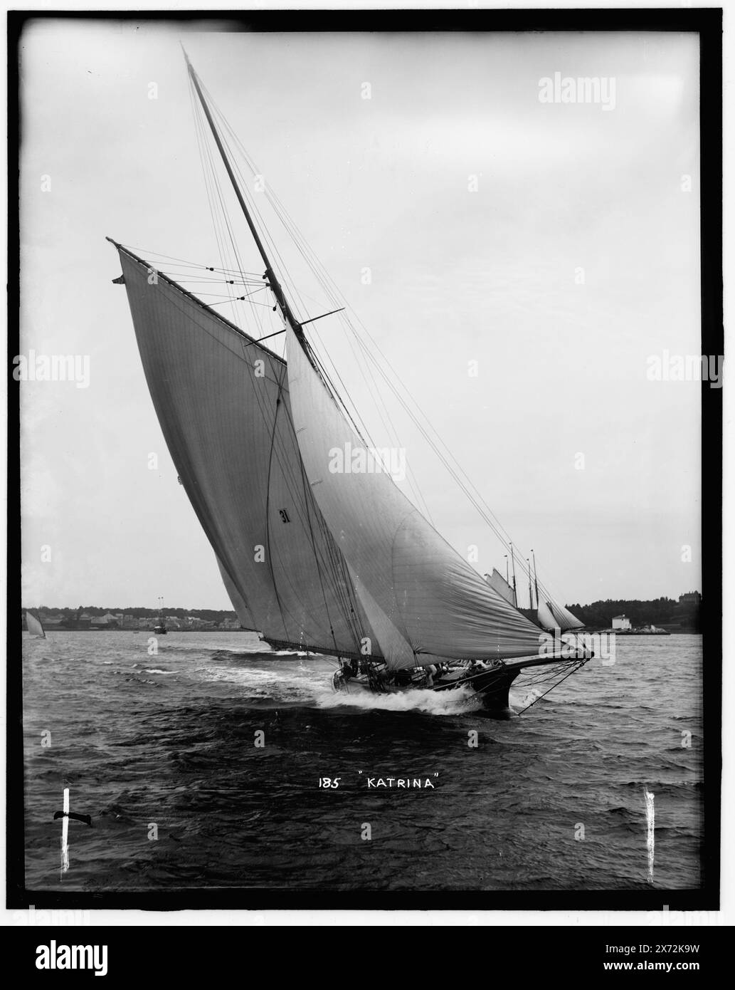 Katrina, Attribution basiert auf Titel und Nummerierung., '185' auf negativ. No. Detroit Publishing Co. No., Geschenk; State Historical Society of Colorado; 1949, Katrina (Yacht), Yachts. Stockfoto