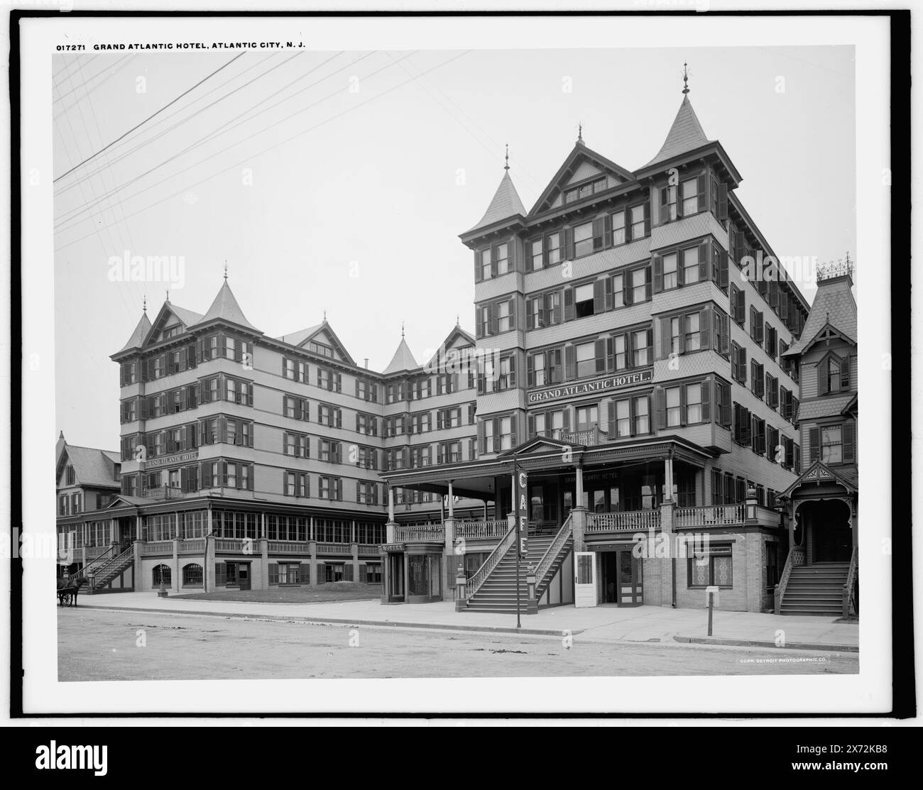 Grand Atlantic Hotel, Atlantic City, N.J., Datum basierend auf Detroit, Katalog P (1906)., Detroit Publishing Co.-Nr. 017271., Geschenk; State Historical Society of Colorado; 1949, Hotels. Usa, New Jersey, Atlantic City. Stockfoto