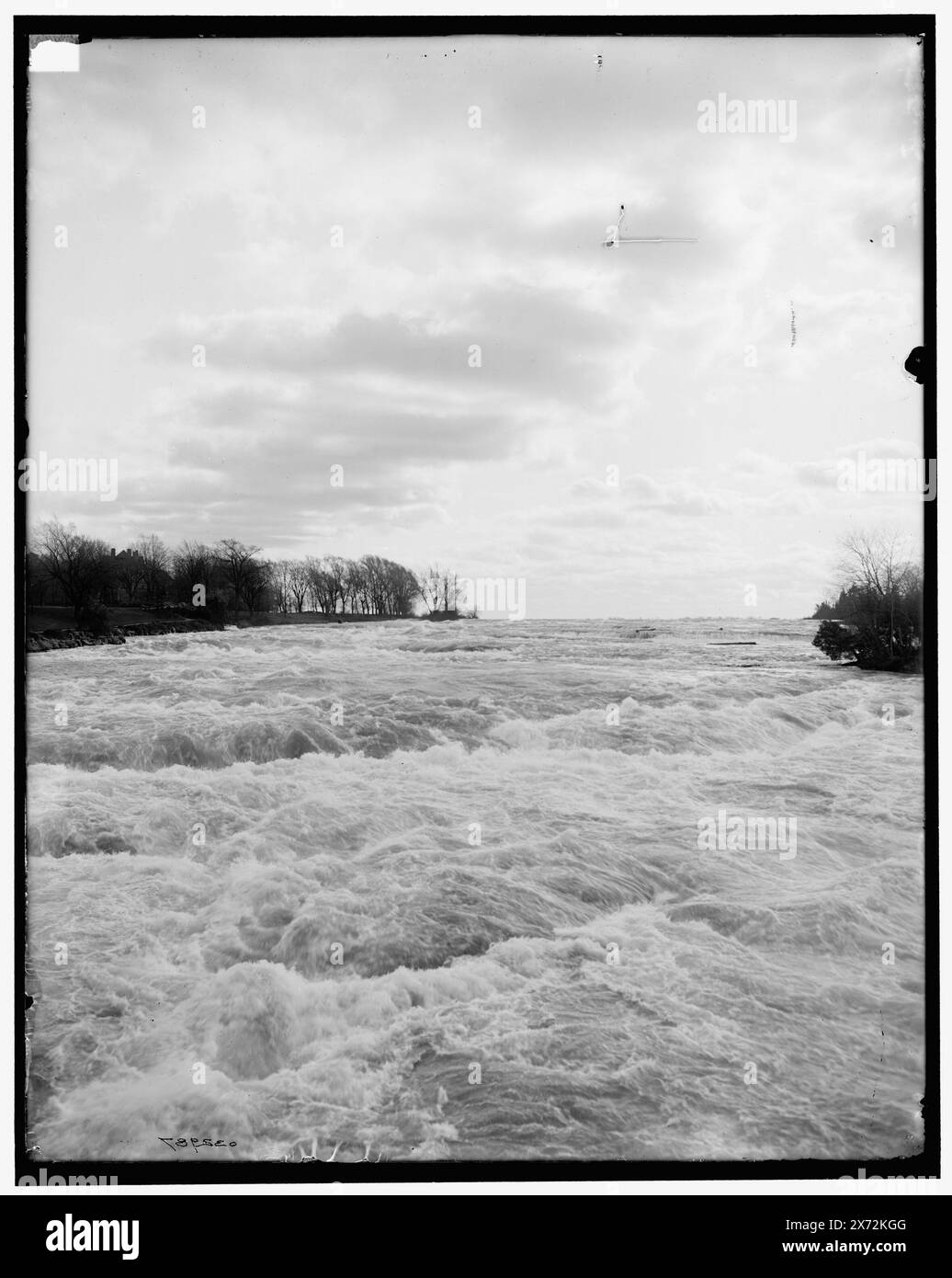 Die Rapids, Niagarafälle, New York, Titel aus Jacke, '1289' auf negativ. Detroit Publishing Co.-Nr. 032987., Geschenk; State Historical Society of Colorado; 1949, Rapids. , Usa, New York (Bundesstaat), Niagara River. Kanada, Ontario, Niagara River. Stockfoto