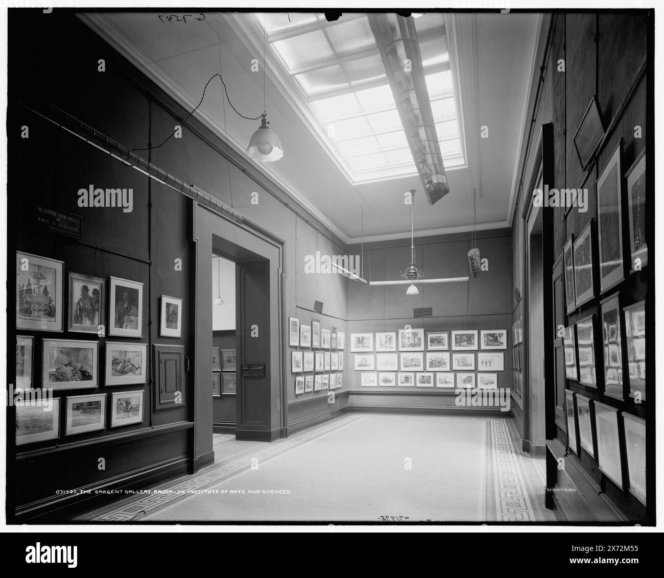 The Sargent Gallery, Brooklyn Institute of Arts and Sciences Brooklyn Museum, 'Watercolors of John S[inger] Sargent, Abonnementkauf, 1909' auf Schild., 'G 7547' auf negativ., Detroit Publishing Co.-Nr. 071995., Geschenk; State Historical Society of Colorado; 1949, Galerien & Museen. , Innenräume. , Gemälde. , Usa, New York (Bundesstaat), New York. Stockfoto