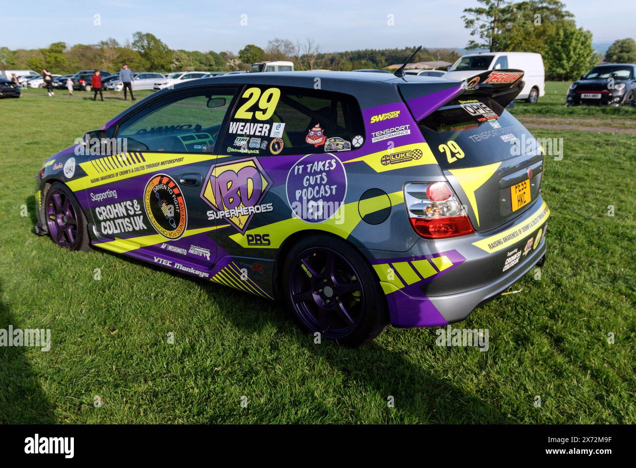 Honda Civic. Fährt Nach Norden, Longridge. Stockfoto