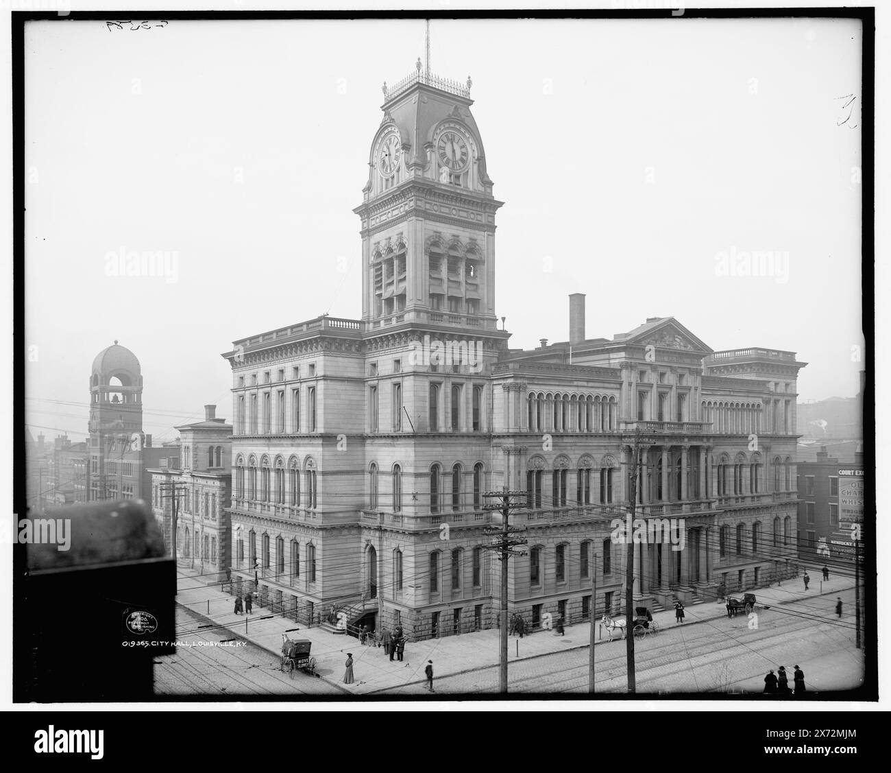 City Hall, Louisville, Ky., 'G 3589' auf negativ. Detroit Publishing Co.-Nr. 019365., Geschenk; State Historical Society of Colorado; 1949, Louisville City Hall (Louisville, Ky) , Stadthalle und Rathäuser. , Usa, Kentucky, Louisville. Stockfoto