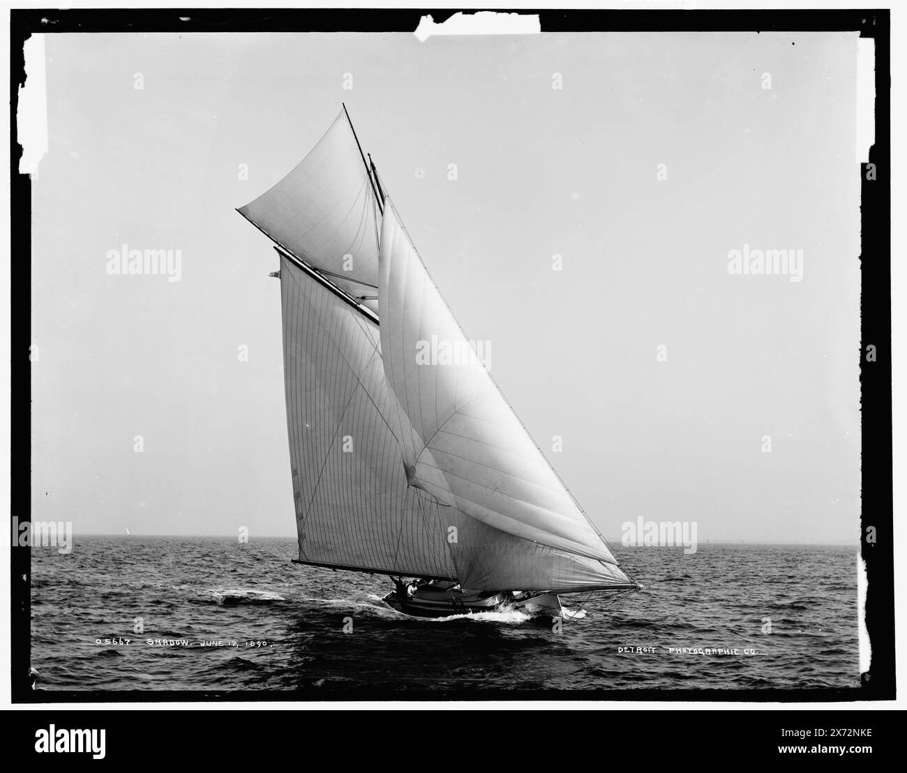 Shadow, Detroit Publishing Co. Nein 05667., Geschenk; State Historical Society of Colorado; 1949, Shadow (Yacht), Yachts. Stockfoto