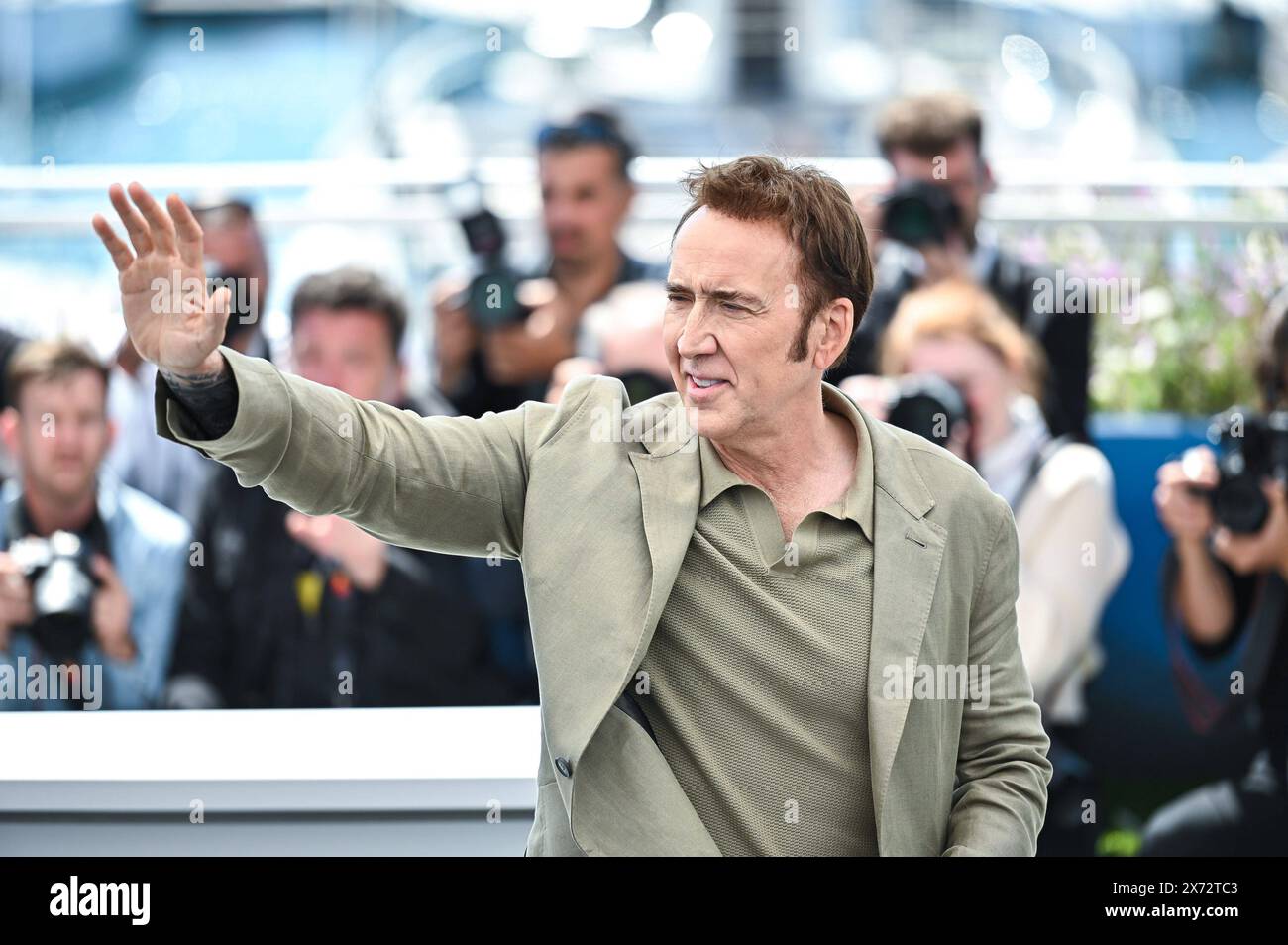 News - The Surfer Photocall - das 77. Jährliche Filmfestival von Cannes Nicolas Cage nimmt am 77. Jährlichen Filmfestival von Cannes am 17. Mai 2024 in Cannes Teil. Cannes Palais des Festival Frankreich Copyright: XStefanosxKyriazisx/xLiveMediax LPN 1355850 Stockfoto