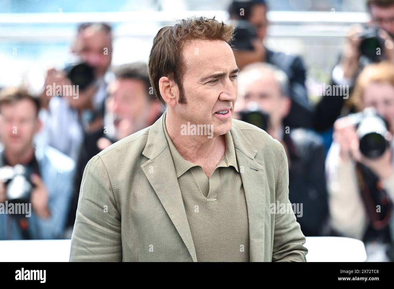 News - The Surfer Photocall - das 77. Jährliche Filmfestival von Cannes Nicolas Cage nimmt am 77. Jährlichen Filmfestival von Cannes am 17. Mai 2024 in Cannes Teil. Cannes Palais des Festival Frankreich Copyright: XStefanosxKyriazisx/xLiveMediax LPN 1355849 Stockfoto