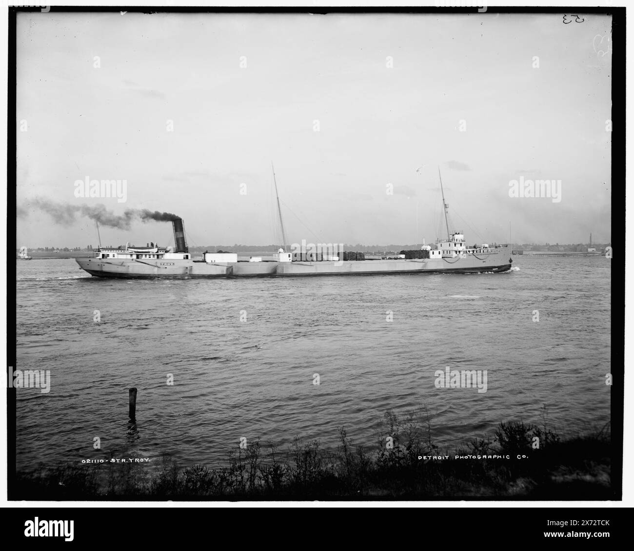 Str. Troy, Date Based on Detroit, Catalogue J (1901)., '53' on negative., Detroit Publishing Co.-Nr. 021110., Geschenk; State Historical Society of Colorado; 1949, Troy (Dampfschiff), Frachtschiffe. Stockfoto