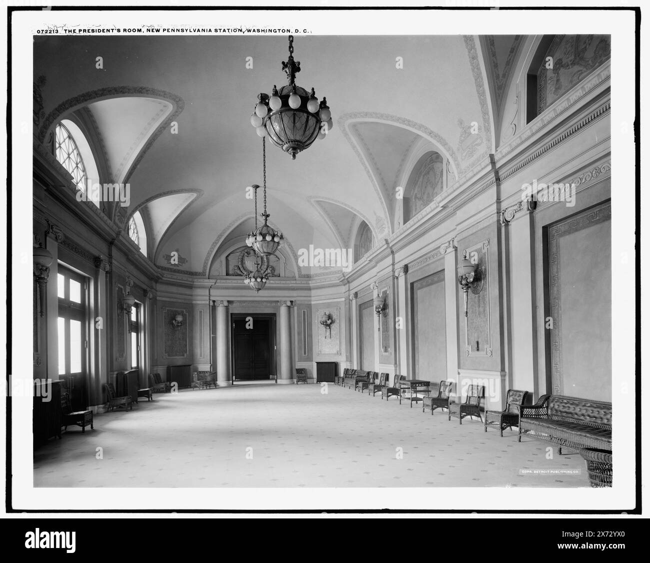 Das Zimmer des Präsidenten, New Pennsylvania, d. h. Union Station, Washington, D.C., 'G 8101' auf negativ. Detroit Publishing Co.-Nr. 072213., Geschenk; State Historical Society of Colorado; 1949, Railroad Stations. , Innenräume. , Vereinigte Staaten, District of Columbia, Washington (D.C.) Stockfoto
