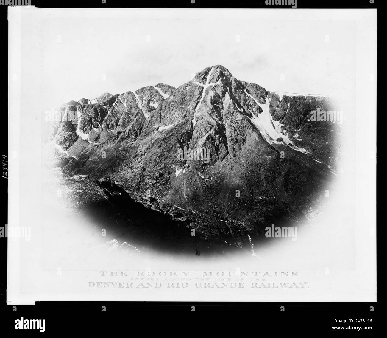 The Rocky Mountains - Szenen entlang der Linie der Denver and Rio Grande Railway, 'W.H. Jackson & Co., Photograers, Denver, Colorado.', No Detroit Publishing Co., Exchange; 1968, Rocky Mountains, Colorado, 1880-1910. , Berge. , Usa, Colorado, Eagle County. Stockfoto