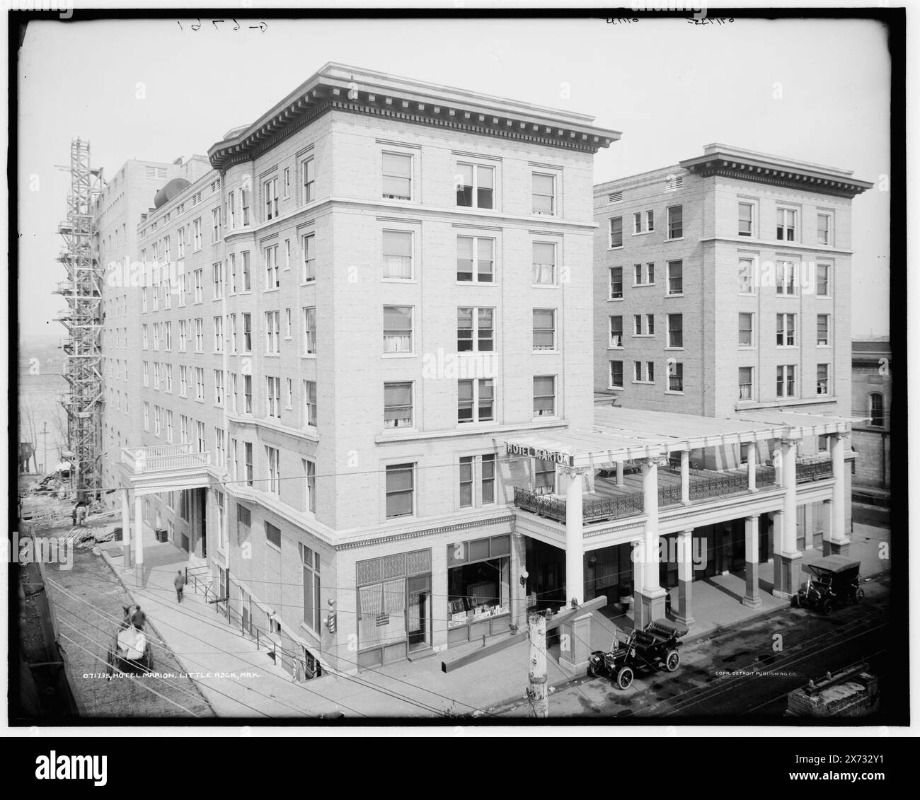 Hotel Marion, Little Rock, Ark., 'G 6761' auf negativ. Detroit Publishing Co.-Nr. 071735., Geschenk; State Historical Society of Colorado; 1949, Hotels. Usa, Arkansas, Little Rock. Stockfoto