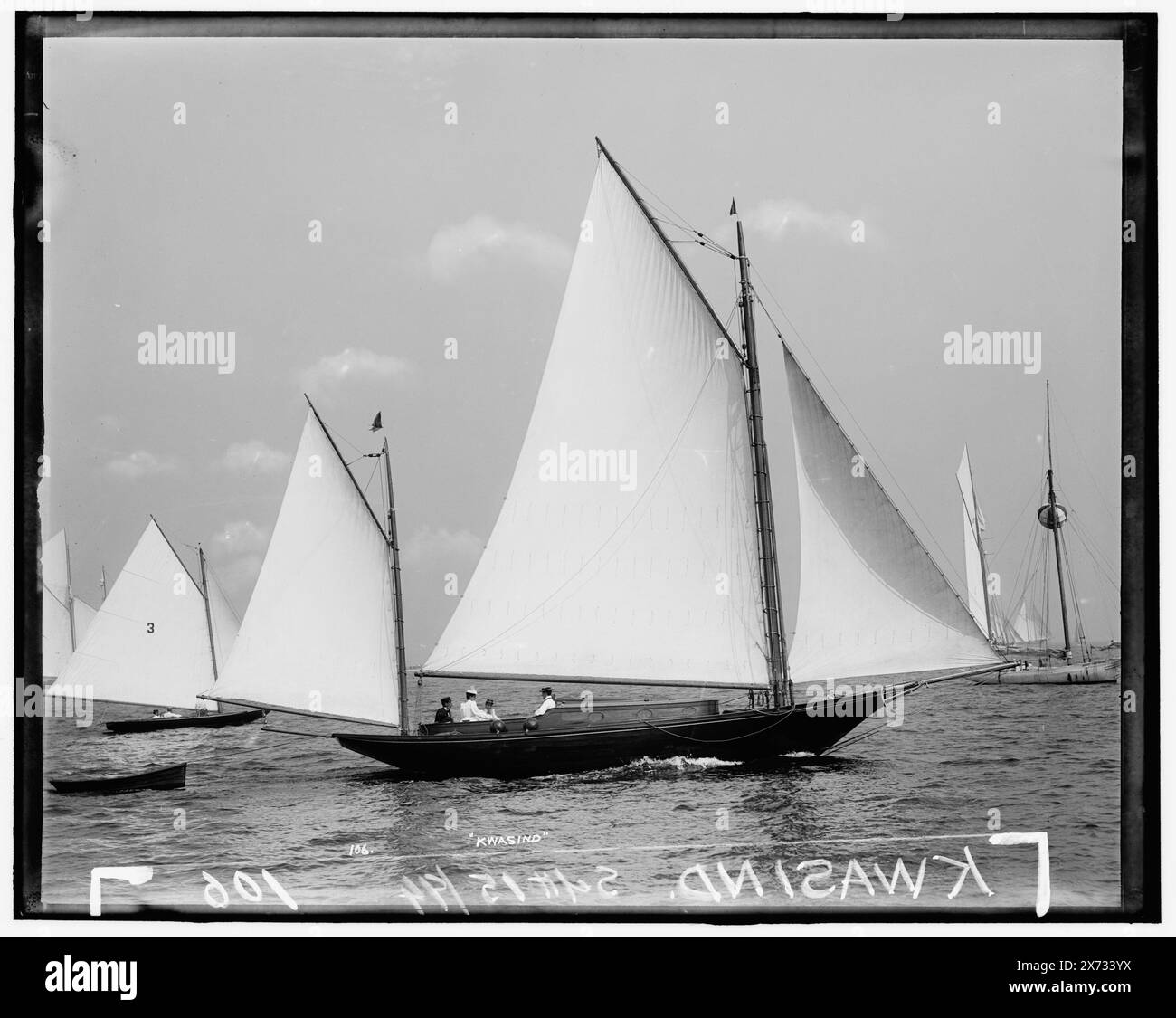 Kwasind, Attribution basiert auf Titel und Nummerierung., '106' auf negativ. No. Detroit Publishing Co. No., Geschenk; State Historical Society of Colorado; 1949, Kwasind (Yacht), Yachts. Stockfoto