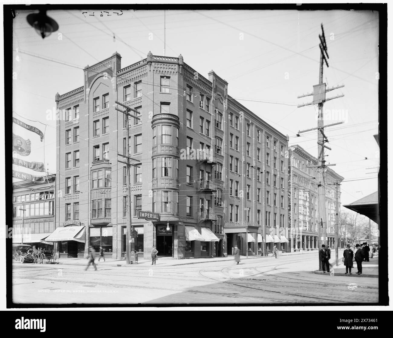 Imperial Hotel, Niagara Falls, N.Y., 'G 5627' auf negativ. Detroit Publishing Co.-Nr. 071117., Geschenk; State Historical Society of Colorado; 1949, Hotels. , Vereinigte Staaten, New York (Bundesstaat), Niagarafälle (Stadt) Stockfoto
