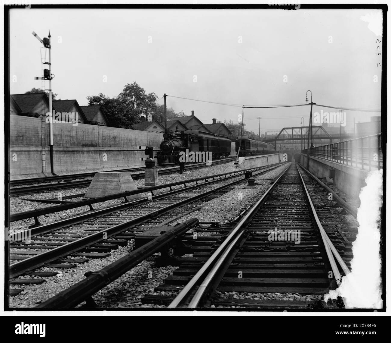 Michigan Central Railroad Tunnel, Detroit, mir., Titel devised by Cataloger., 'B 306' auf negative., No. Detroit Publishing Co. No., Gift; State Historical Society of Colorado; 1949, Tunnel. , Eisenbahn. , Usa, Michigan, Detroit. Stockfoto