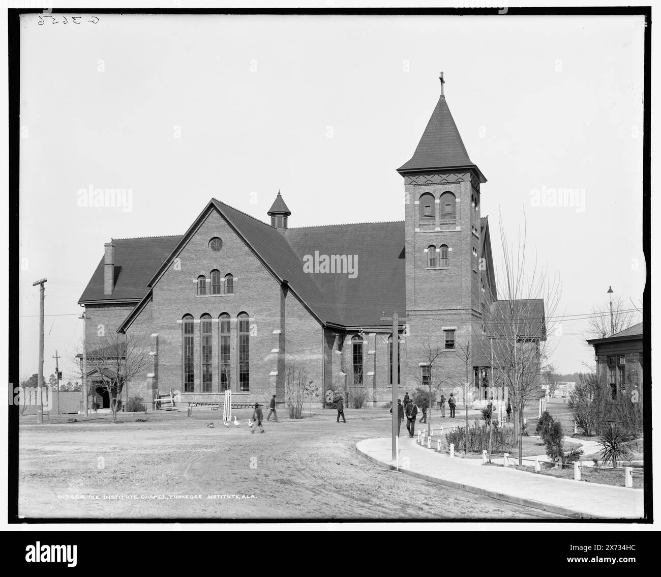 The Institute Chapel, Tuskegee Institute, Ala., Datum basierend auf Detroit, Katalog P (1906)., 'G 3656' und '56' auf negativ., Detroit Publishing Co.-Nr. 019464., Geschenk; State Historical Society of Colorado; 1949, Universities & Colleges. , Kirchen. , Afroamerikaner, Bildung. , Usa, Alabama, Tuskegee. Stockfoto
