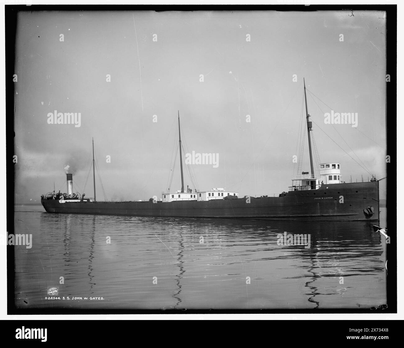 S.S. John W. Gates, Detroit Publishing Co.-Nr. 022544., Geschenk; State Historical Society of Colorado; 1949, John W. Gates (Fraghter), Frachtschiffe. Stockfoto